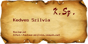 Kedves Szilvia névjegykártya